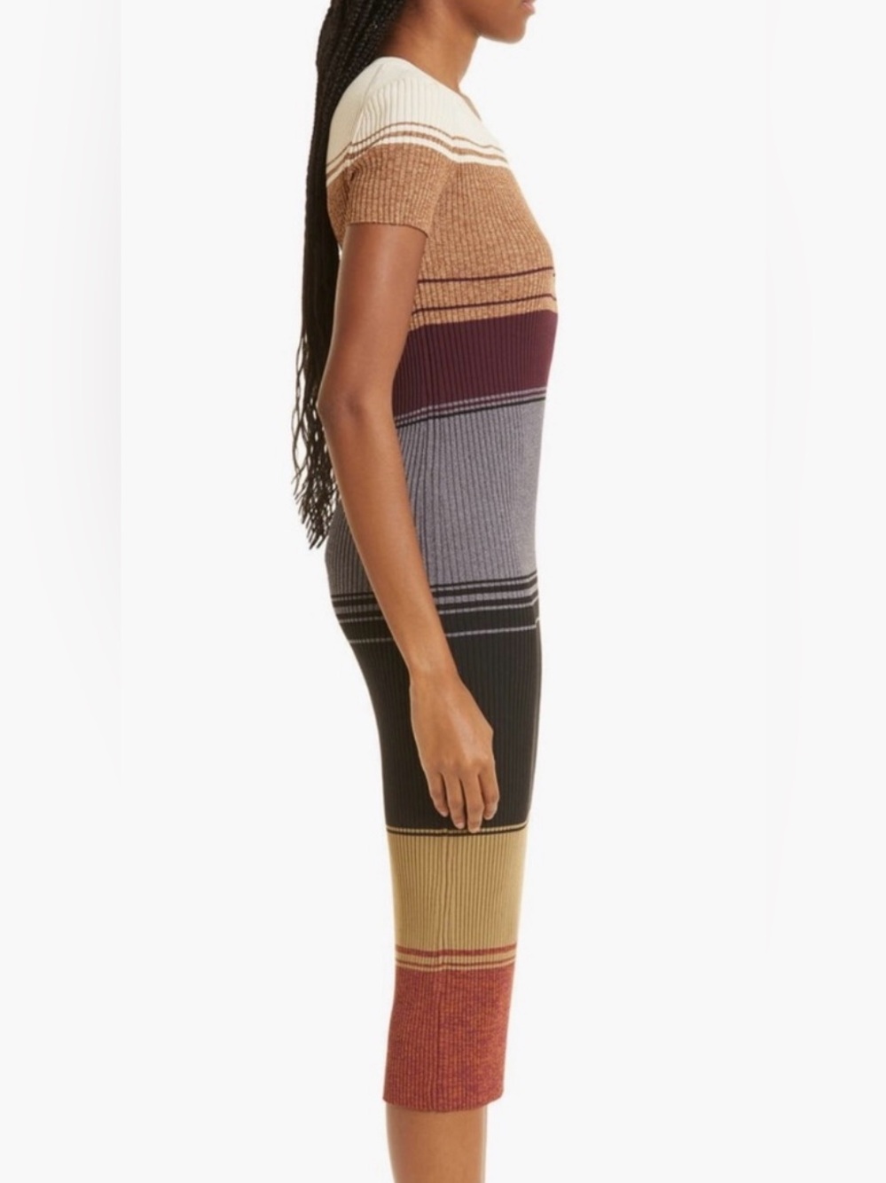 STAUD Colleen Ribbed Knit Midi Dress Small NWOT - Picture 3 of 9